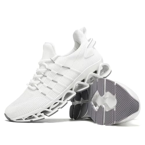 Image of Mens Slip On Walking Shoes Blade Non Slip Tennis Running Shoes Lightweight Workout Breathable Mesh Fashion Sneakers