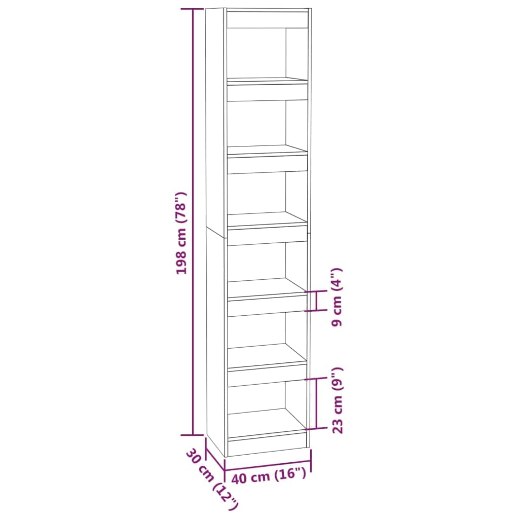 VidaXL Libreria/Divisorio Bianco Rovere Sonoma 45x24x159 cm | Leroy Merlin