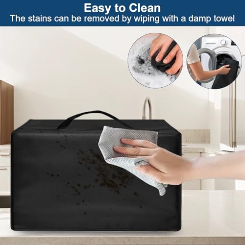 Image of Air Fryer Cover Dust Cover for Gourmia French Door Air Fryer 25 Qt GTF7655, 17x13.8x11.4 in, 600D Heat-Resistant Nylon w /Aluminum Foil, Waterproof air fryer oven Cover for Convection Oven