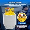 FAHKNS 50 LB Refrigerant Recovery Tank for R12 R22, R134A, R410A Refrigerant with 1/4 SAE Y-Valve Liquid/Vapor Reclaim Tank Reusable #3