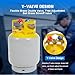 30 LB Refrigerant Recovery Tank for R12, R22, R134A, R410A Refrigerant with 1/4 SAE Y-Valve Liquid/Vapor Reclaim Tank AC Freon Recovery Tank Refrigerant Recovery Cylinder Tank Reusable