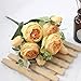 1 Bouquet 9 têtes Artificielle Pivoine Thé Rose Camélia Soie Faux Flores pour DIY Maison Jardin Décoration De Mariage