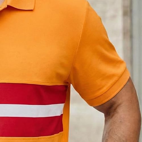 Image of Men's Polyster Stretchable Polo T-Shirts Half Sleeves Regular Fit T-Shirt for Everyday Wear
