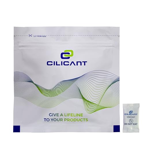 Image of CILICAnT 1 Gram (40 Pcs) Premium Silica Gel White Packets Desiccant Dehumidifiers, Non-Indicating Silica Gel Packs for Moisture Absorption (1 Gram X 40 Pcs = 40 Gram)