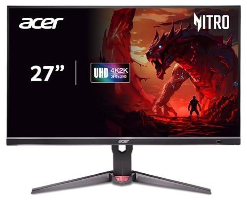 Image of Acer Nitro XV272K V5 27 Inch UHD (3840x2160) IPS Agile Splendor Gaming Monitor | 160Hz Refresh, Delta E<1, FHD 320Hz Through DFR, G-Sync & FreeSync Compatible, Smart Dial, Eyesafe Certified - Black