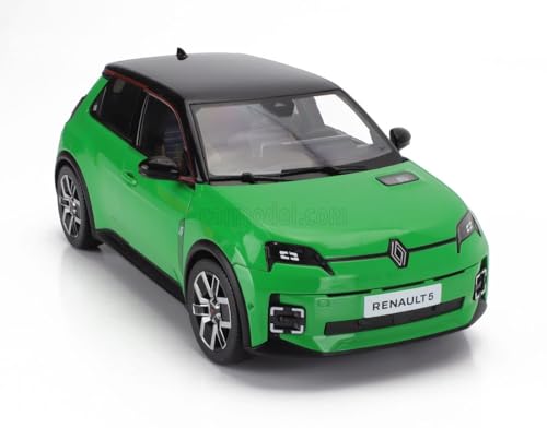 Renault 5 E-Tech 100% Electric 2024 Pop Green-Black 1:18