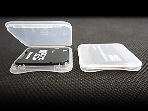 100 Pack SD MMC / SDHC PRO DUO Memory Card Plastic Storage Jewel Case (memory card not included) (1 3/8" x 1 3/8" x 1/4")