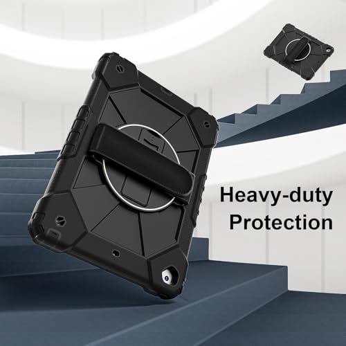 Coque iPad 10.2 pour 9e 8e 7e génération antichoc noire avec support - 7