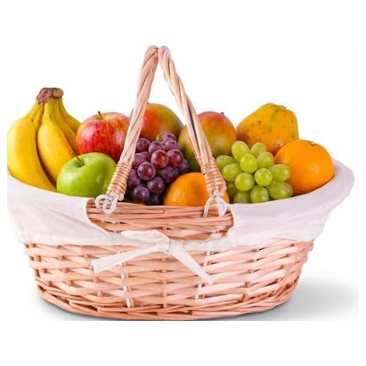 Vintiquewise(TM) QI003055.WF Oval Willow Basket with Double Drop Down Handles
