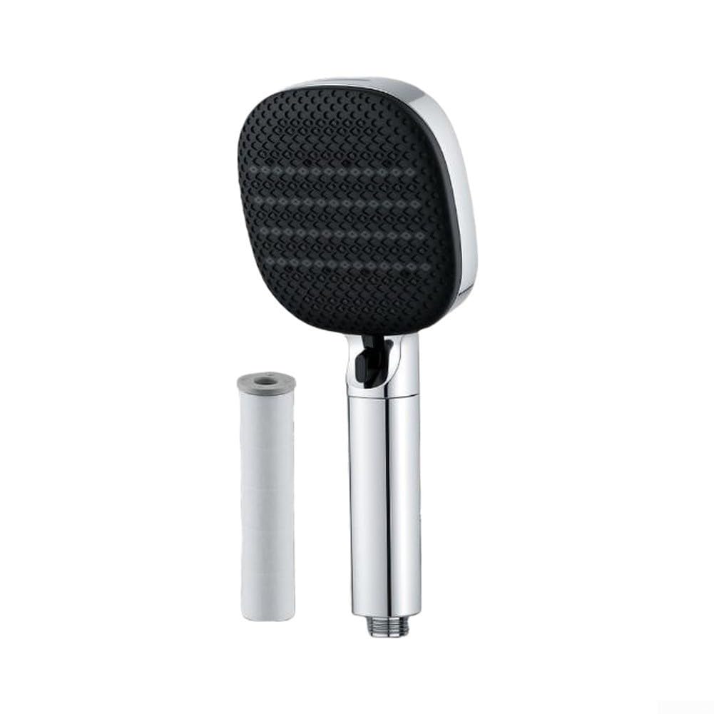 Cabezal de para ducha Alta Presión con para filtro Antical 4 Modos Chorro Ahorro Agua Baño Kit Completo Manguera ABS 27.5cm(silver)