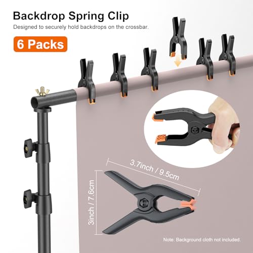 Image of LINCO Lincostore Backdrop Stand Kit 9.4x8.3ft(WXH) for Party Photography | Adjustable Back Drop Holder Frame with Clamps, Sand bags, Carry Bag for Party, Event Decoration, Wedding & Photo Studio