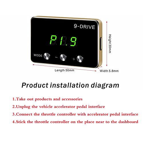 Throttle Response Controller,9 Drive 9-Mode Universal Electronic Throttle Controller for JEEP JK Dodge RAM 1500