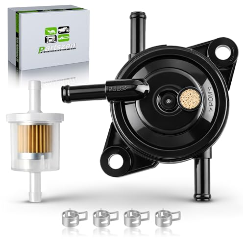 partszen 49040-0770 49040-7008 Fuel Pump Fits for Kawasaki FR FS FX Series FR541V FR600V FR651V FR691V FR730V FS481V FS541V FS600V FS651V FS691V FS730V with Fuel Filter Clamps