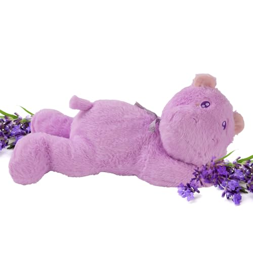 Image of Lilly's Love Heatable & Coolable Lavender Scented Weighted Stuffed Animal - Microwavable Heatable Pad for Kids & Adults - Machine Washable Plushie - Calming Stuffed Animal for Anxiety - Hippo