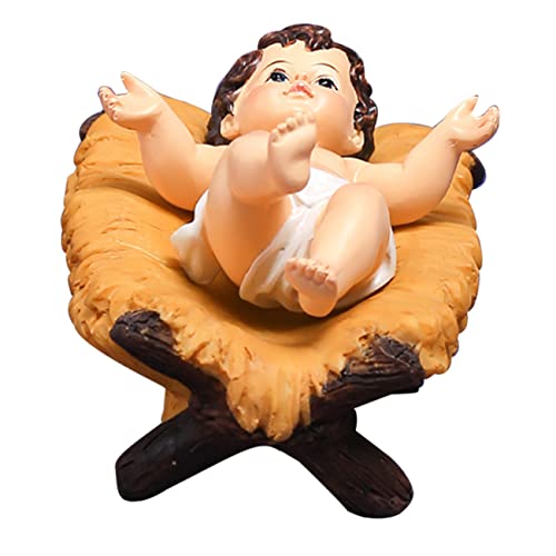 Estatua religiosa de Baby Jesus en resina pequeña