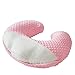 OMYS Nursing Pillow, Breastfeeding Pillows with Removable Cover for Mom with Breathable Filling, Ergonomic Baby Feeding Essentials for Bottle and Breastfeeding​ (Pink)