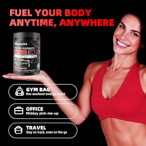 Image of Allcoovita NSF Certified Creatine Gummy 5g - Creatine Monohydrate Gummies for Men & Women. Boost Focus,Strength, and Endurance, Anti-Melting Formula, Vegan, Gluten-Free, Non-GMO,(Strawberry 135 ct)