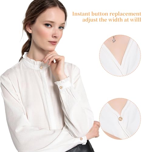 NICENEEDED 25 PCS Pearl Shirt Brooch Buttons, Pearl Cover Up Button - Image 2