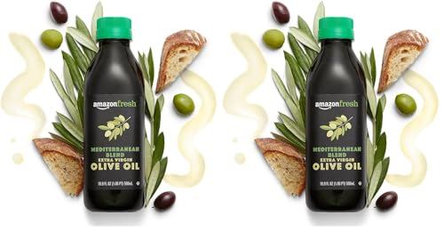 Image of Amazon Fresh, Mediterranean Extra Virgin Olive Oil, 16.9 Fl Oz (Pack of 2)