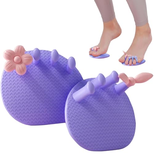 Separadores de los dedos de 2 piezas, Corrector de Bunion de comodidad sin deslizamiento de usos múltiples, entrenador de arco de pie portátil, ejercicio de piernas para formación, masaje, ejercicio