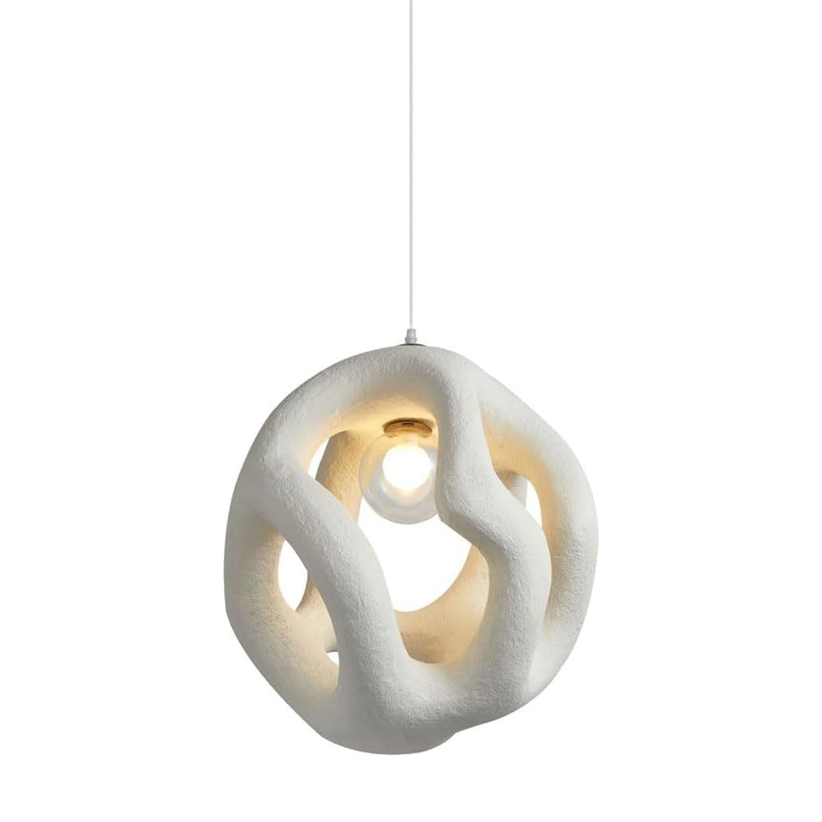 Lampes suspendues modernes et creatives en resine de style lustre retro japonais wabi-sabi
