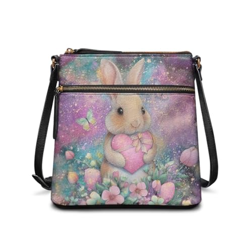 Image of Leather Women Crossbody Hobo Bag Satchel Purse Handbag with Adjustable Shoulder Strap and Zipper Pockets