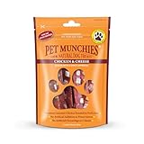 Pet Munchies Chicken and Cheese Dog Treats, Premium Dog Chews with Natural Real Meat, Low in Fat and High in Protein 100g