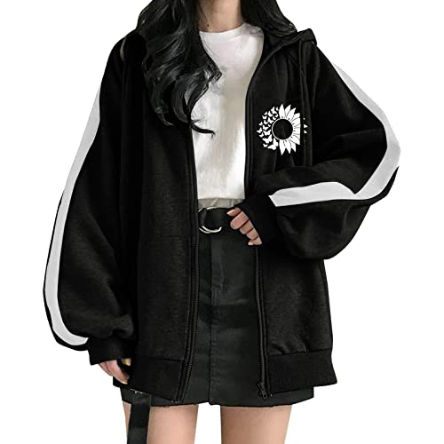 Sweats à capuche femme zippé veste tendance sweat-shirt confortable