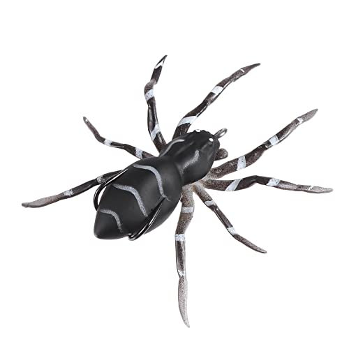 BESPORTBLE Cebo de Pesca Peces Accesorios para peceras Tanque acuarios abordar señuelos de Pesca cebos realistas Falsos señuelo de araña de Pesca Cebo de araña Artificial el plastico Black