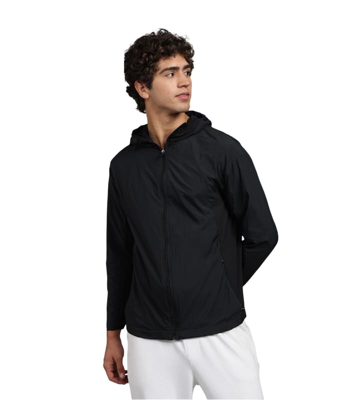 Image of BLUE TYGA Air Pro Sunscreen Jacket | UV Protection Hooded Jacket | 40 GSM Nylon, Breathable Mesh, Quick-Dry Summer Wear
