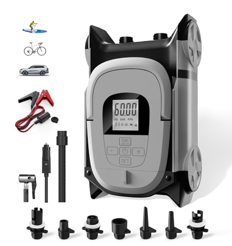 GICLE Paddle Board Pump Electric 12V DC, SUP Air Pump with Dual Stage Fast Inflation & Auto-Off...