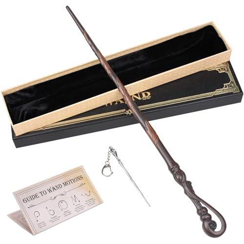 KingVows Witch Magic Wand for Kids Wizard Cosplay Accessories Sorcerer Collection Witchcraft Props with Gift Box (Bloom)