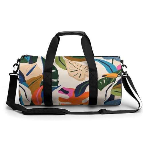 Sac de voyage gym feuille colorée duffel bag de camping