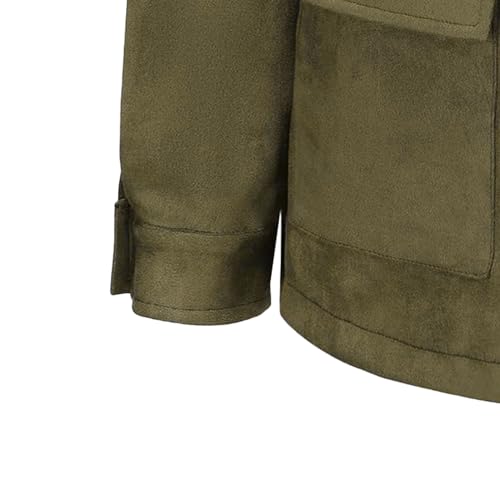 Veste en daim pour homme ZDJSWJ à boutons style trucker veste de sport slim