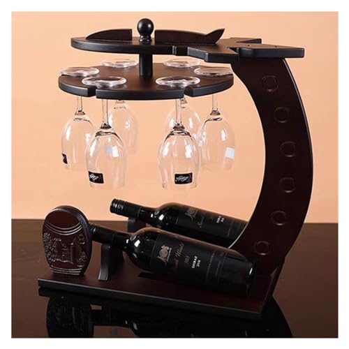 Soporte para botellas de vino de madera sólida miniatura 6
