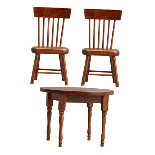 ULTECHNOVO スケールドールハウス家具 コンパクト卓上 椅子 ミニチュア家具 模型コレクション用 の創造力刺激 小型インテリア飾り