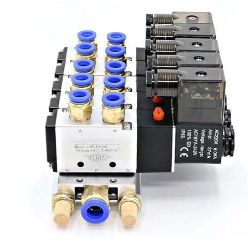 Bloc d'électrovanne pneumatique 5 stations pour automatisation d'atelier - 6