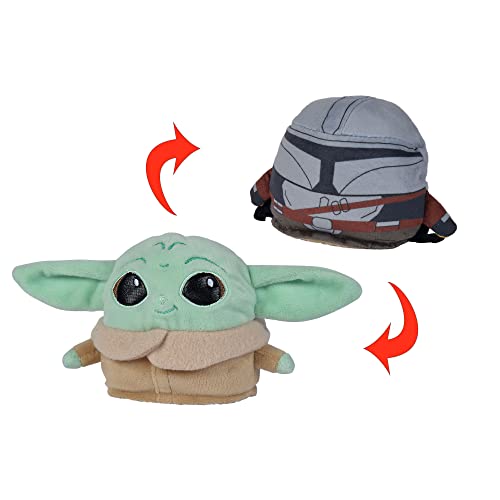 Simba Peluches Disney- Peluche Reversible de Baby Yoda Grogu/Mandaloriano, 10cm, Licencia Oficial Disney, Apto para Todas Las Edades (6315870367)