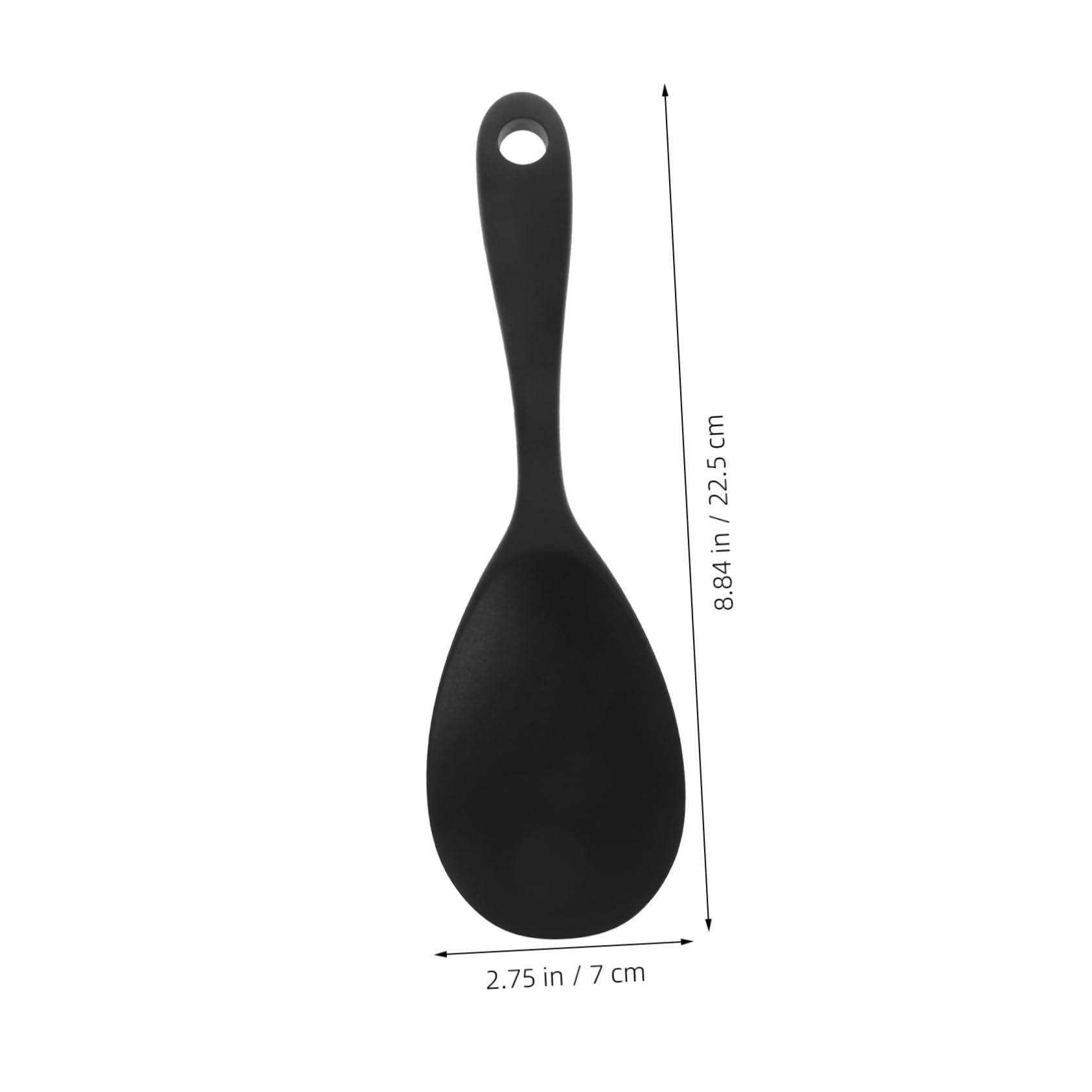 MUCKLILY Rice Cooker Spoon Paddle Silicone Non Stick Large Size Multi-purpose Serving Spoon for Kitchen