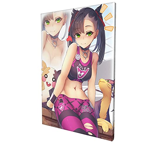 Anime Po-Ke_Mon Marnie 3d Painting Poster Canvas Wall Art Tasteless Decor Easy To Hang For Bedroom Office & Restaurantã€Living Room 12x18 Inch