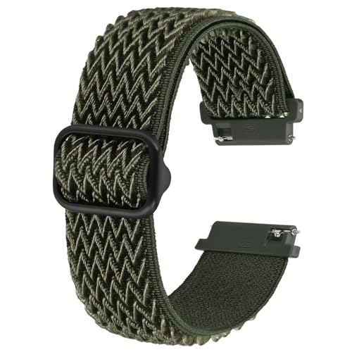 bisonstrap stretchy nylon watch band adjustable buckle loop bands quick release elastic braided nylon strap 16mm 18mm 19mm 20mm 22mm