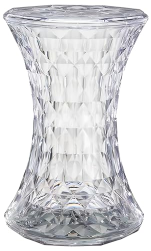 Taburete De Ducha De AcríLico Transparente, Taburete Bajo con Espacio De Almacenamiento, Silla Transparente Impermeable para BañO, Ducha De Noche(Clean)