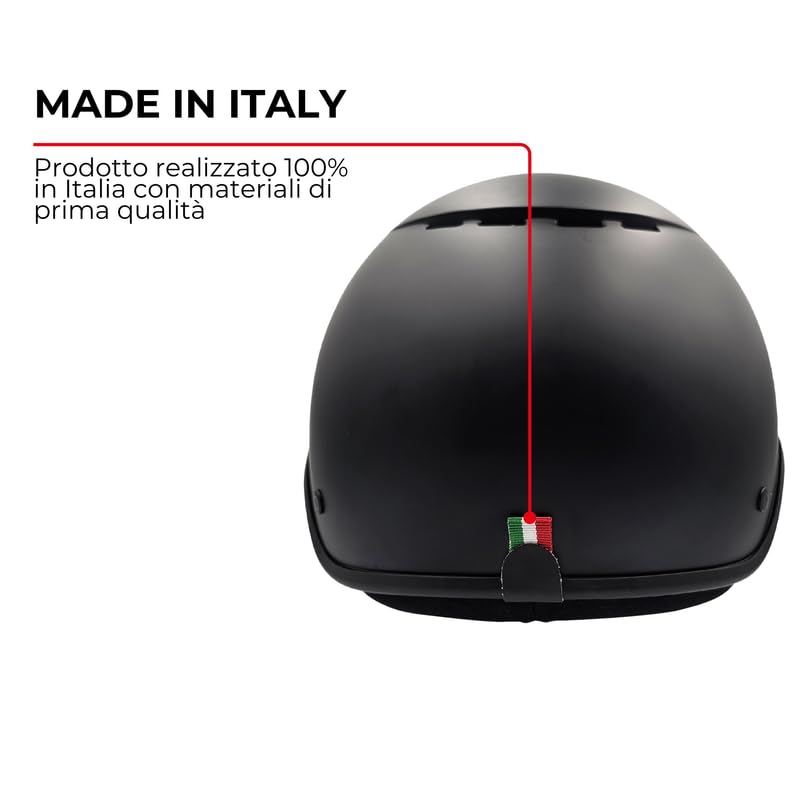 BHR Casco per Bici, Monopattino e Scooter Elettrici LIPARI - Casco a Scodella Vintage Omologato e Made in Italy - Casco per Bicicletta, MTB, BMX, Skateboard, Pattinaggio