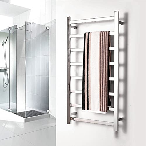 Chauffe-serviettes électrique 8 barres inox pour séchage de linge de bain
