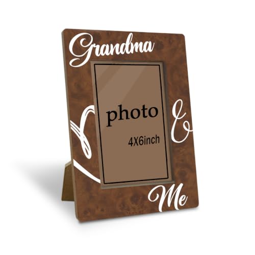 EDQAWN wooden Grandma and Me frame for a 4x6 photo