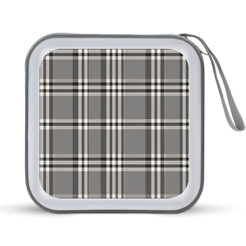 Funda para CD de plástico duro de 40 unidades estuche gris con cremallera 2