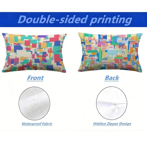 Housse de coussin décorative imperméable 60x90 anti-UV pour extérieur