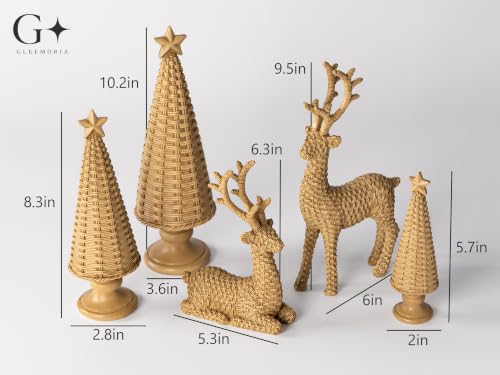 5 PC Reindeer Christmas Decor - image 2