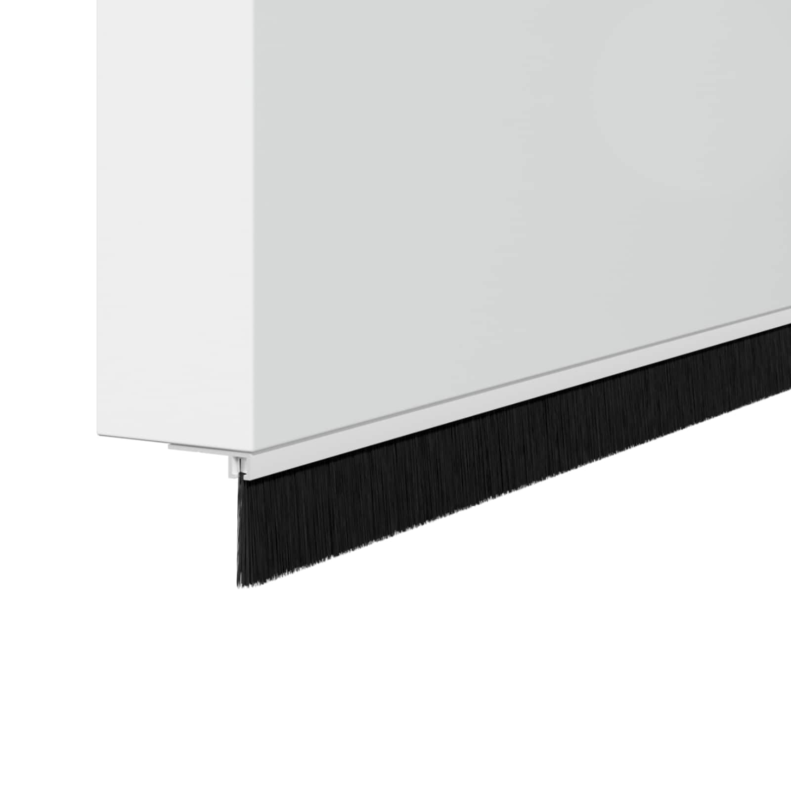 6 juntas de cepillo de puerta de 100 cm, aleación de aluminio, burlete para puerta, burlete, para interiores, color blanco