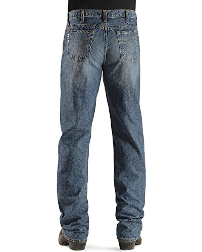 Cinch Men's White Label Relaxed Fit Jean, Medium Stone Wash, 35W x 30L